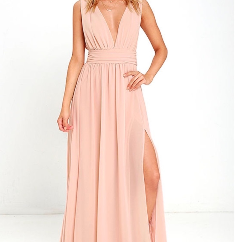 LuLus heavenly hues blush maxi